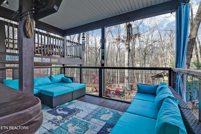 view of sunroom