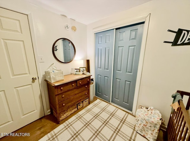 bathroom featuring hardwood / wood-style flooring