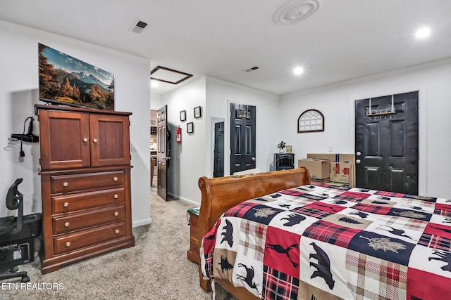 view of carpeted bedroom