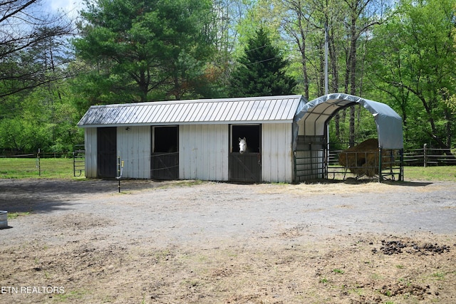 view of stable