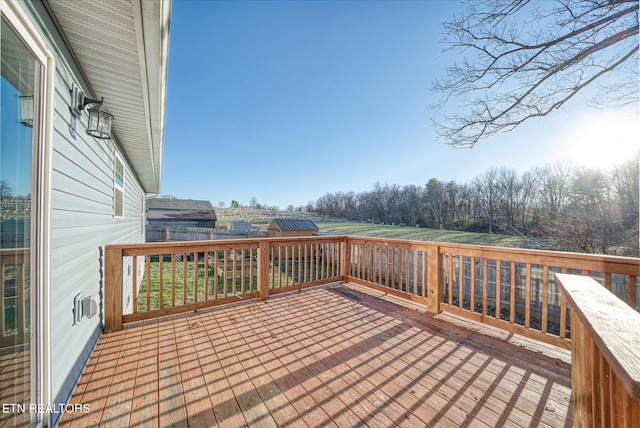 view of wooden terrace