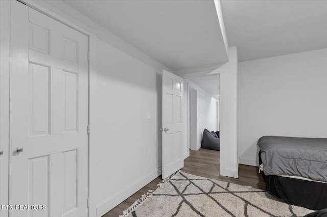 bedroom featuring hardwood / wood-style floors