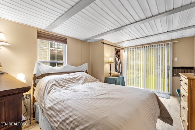 bedroom featuring light hardwood / wood-style flooring