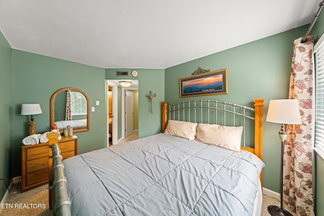 bedroom with carpet floors