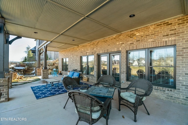 view of patio with outdoor lounge area