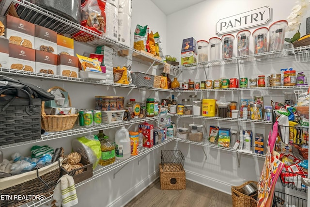 view of pantry