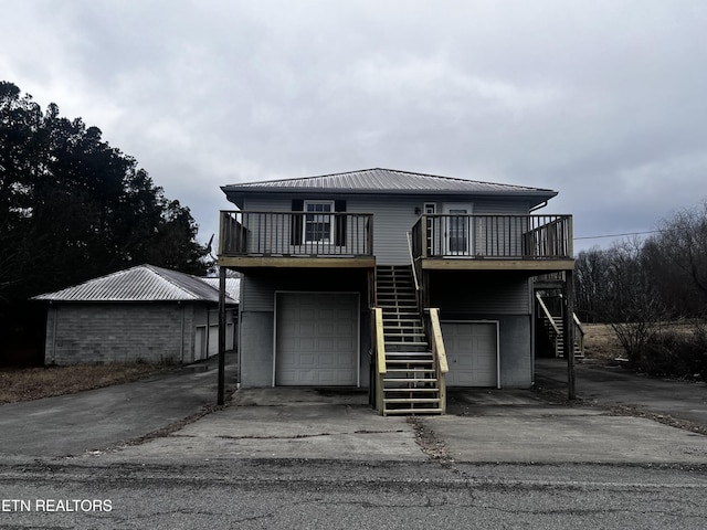 view of property featuring a garage