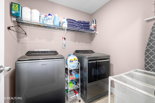 laundry room featuring washer and dryer