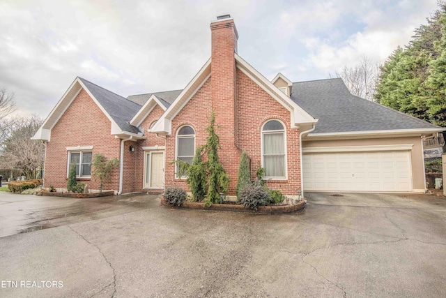 view of property featuring a garage