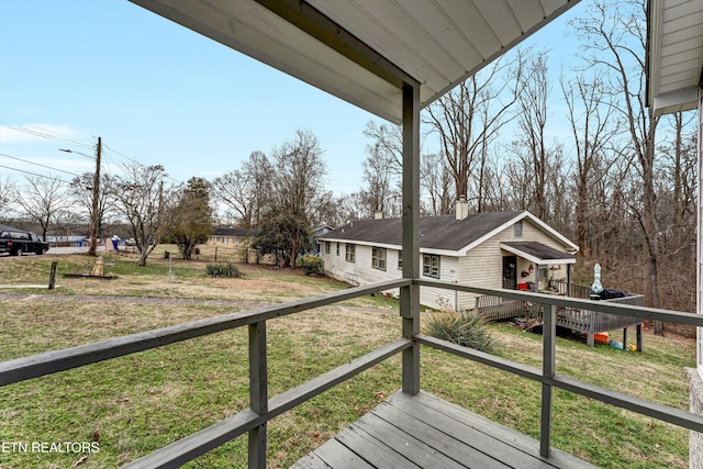 exterior space featuring a lawn