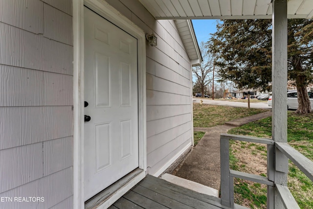 view of doorway to property