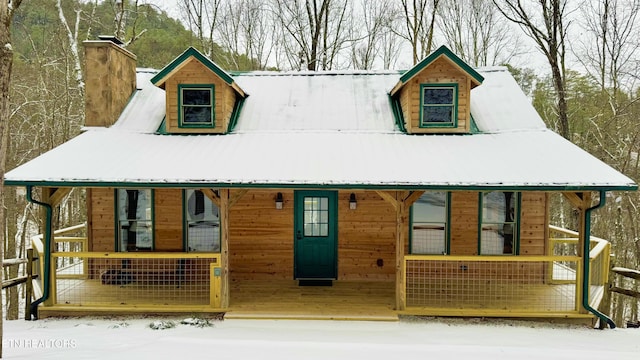 view of front of home with a porch