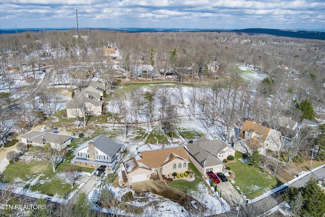 view of snowy aerial view