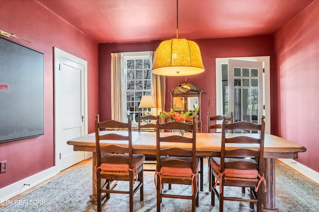 view of dining area