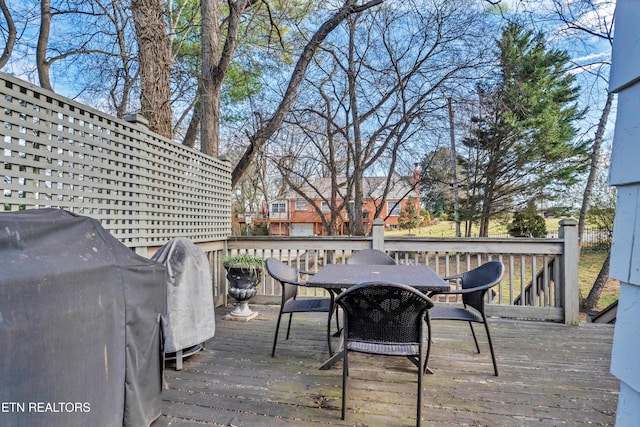 deck with grilling area