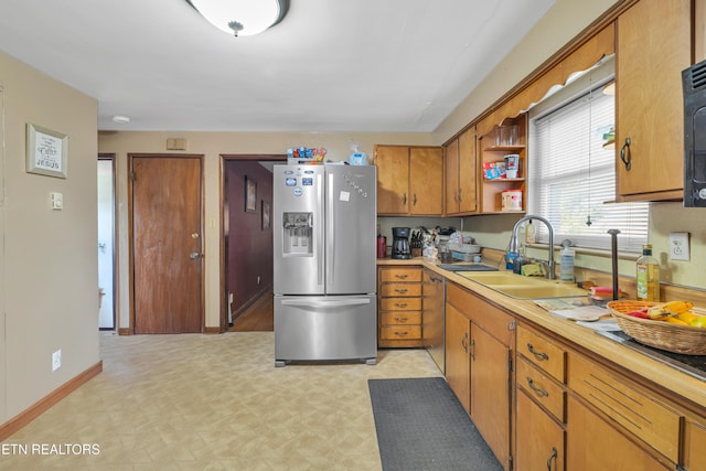 kitchen with stainless steel appliances and sink