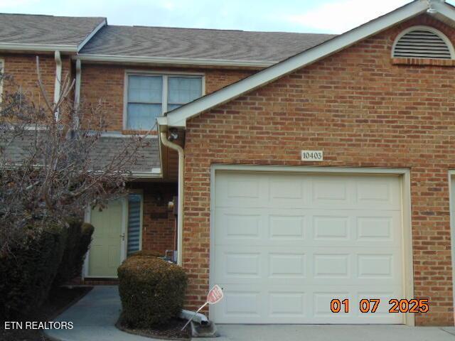 exterior space featuring a garage