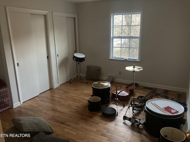 misc room featuring hardwood / wood-style floors