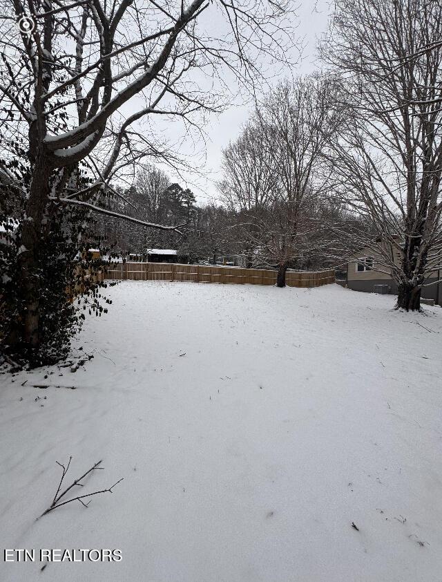 view of snowy yard