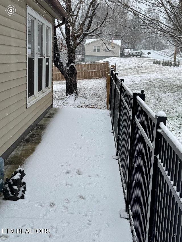 view of snowy yard