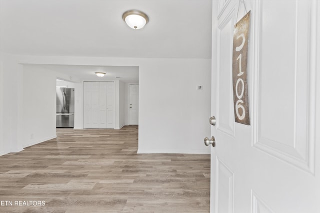 foyer featuring light hardwood / wood-style flooring