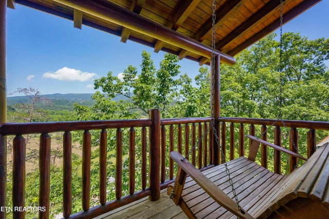 view of wooden deck