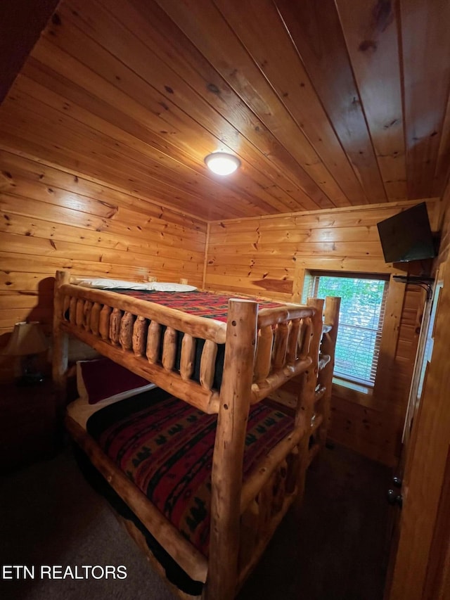 1726 Summit View Way, Pigeon Forge, TN 37862 - bedroom with wood ceiling and wooden walls