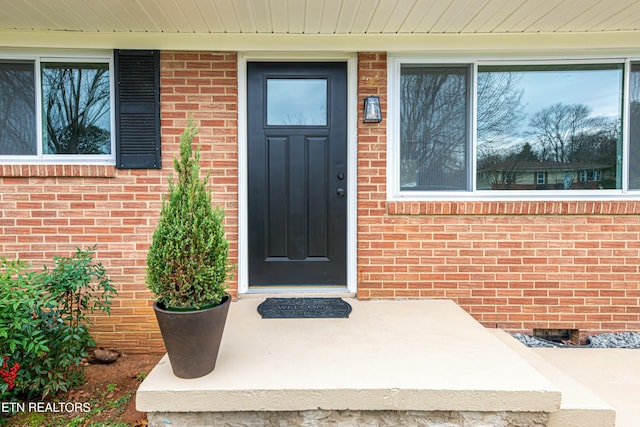 view of doorway to property