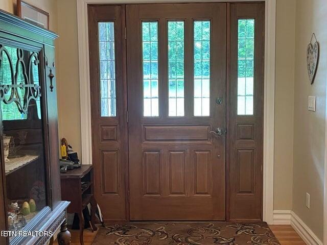 entryway with baseboards