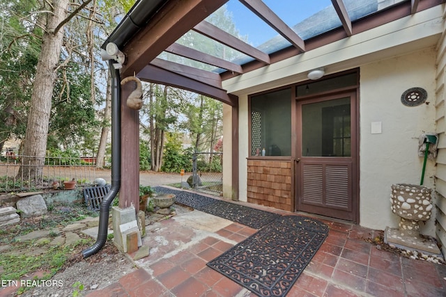 view of patio with a pergola