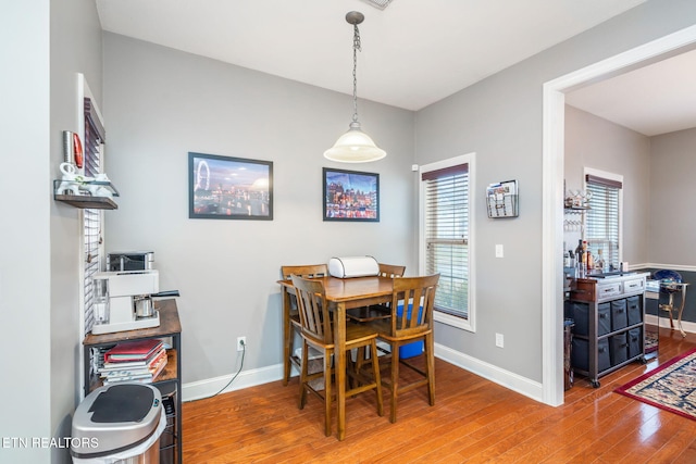 dining room featuring hardwood / wood-style flooring