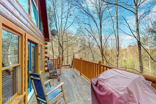 view of wooden terrace