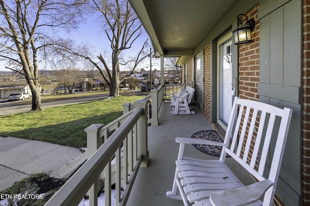 view of patio with covered porch