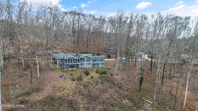 rear view of house with covered porch