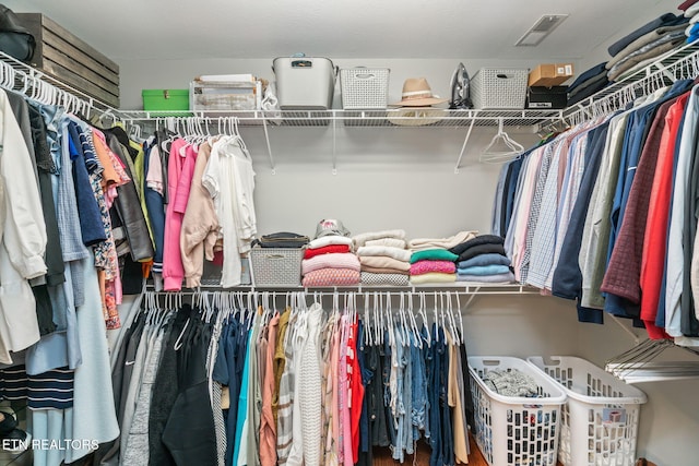 view of walk in closet