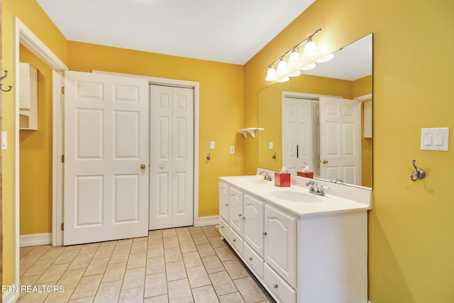 bathroom featuring vanity