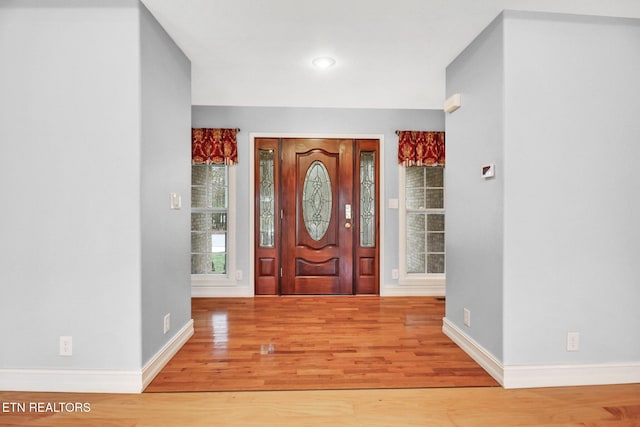 entrance foyer featuring hardwood / wood-style flooring