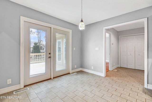 entryway with french doors