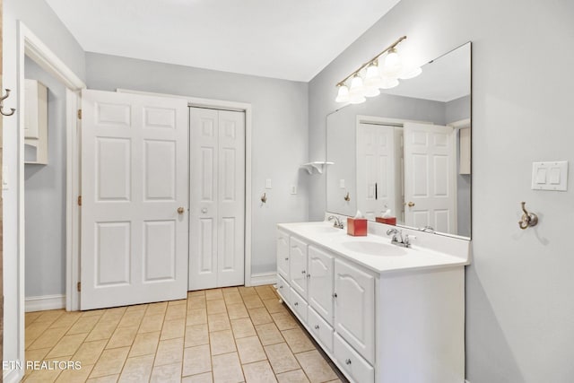 bathroom featuring vanity