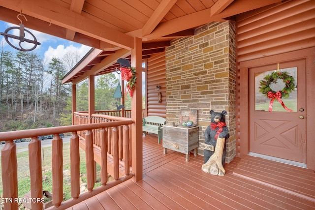 view of wooden terrace