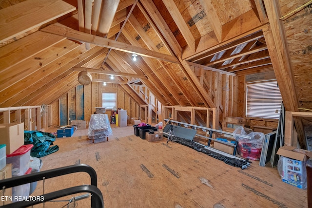 view of attic