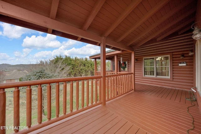 view of wooden terrace