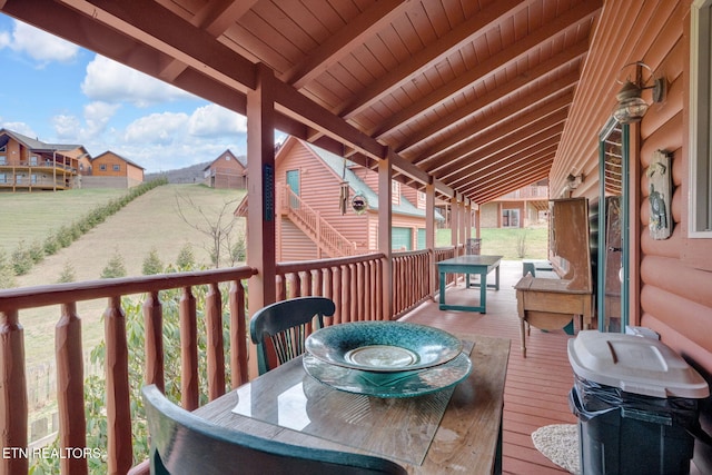 view of wooden terrace