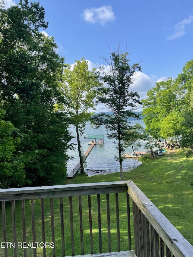 752 Tanglewood Rd, Sharps Chapel, TN 37866 - water view featuring a dock