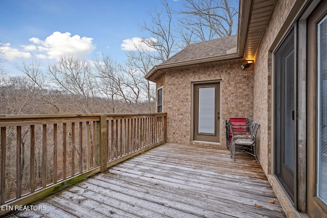 view of wooden deck