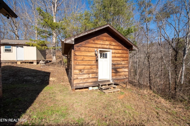 view of outdoor structure