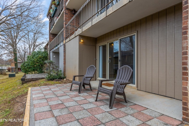 view of patio / terrace featuring a balcony