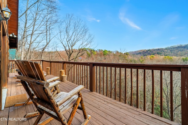 view of wooden terrace