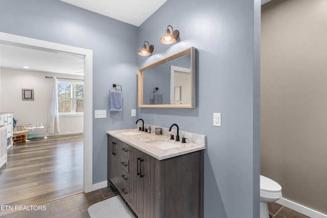 499 Woodland Trl, Sunbright, TN 37872 - bathroom with double vanity and baseboards
