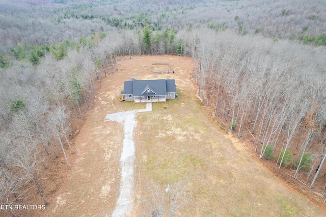 499 Woodland Trl, Sunbright, TN 37872 - aerial view of property and surrounding area with a heavily wooded area